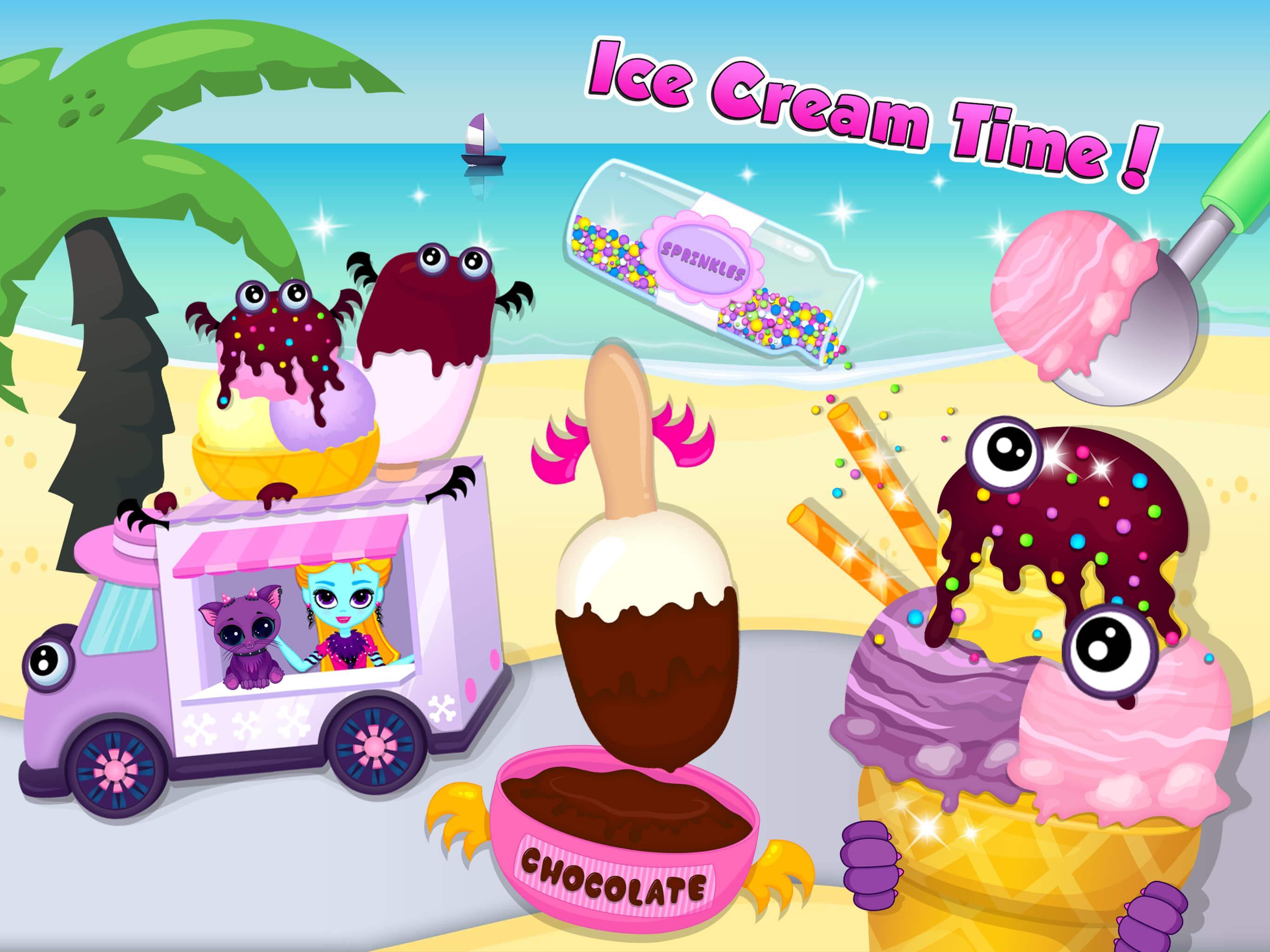 Monster Sisters Summer Party Game Screenshot