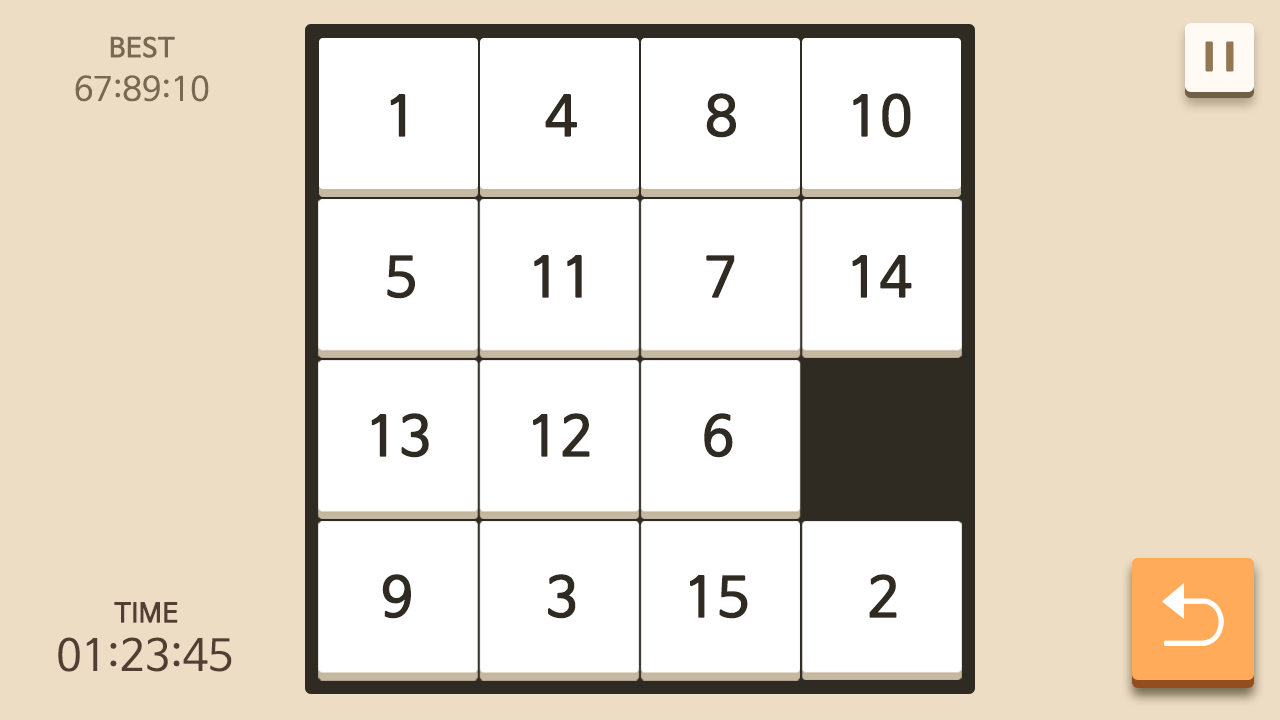 Slide Puzzle King Game Screenshot