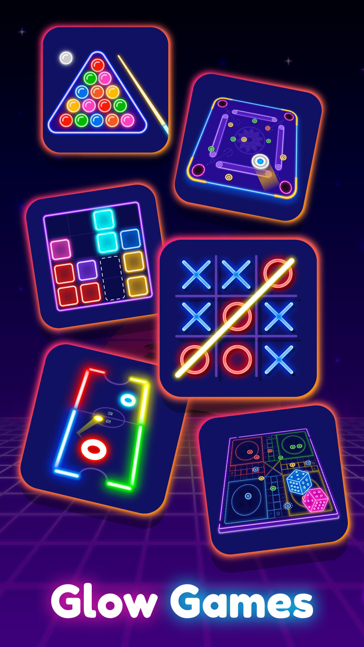 Tic Tac Toe Glow: 2 Players - Apps on Google Play