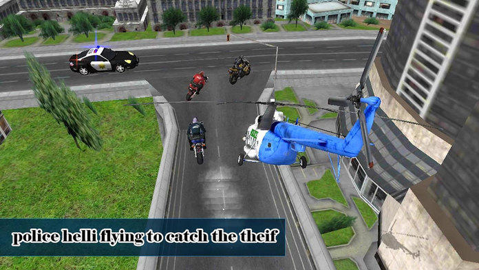 Screenshot 1 of Policía de la ciudad contra ladrón de motos: Cops Challenger 