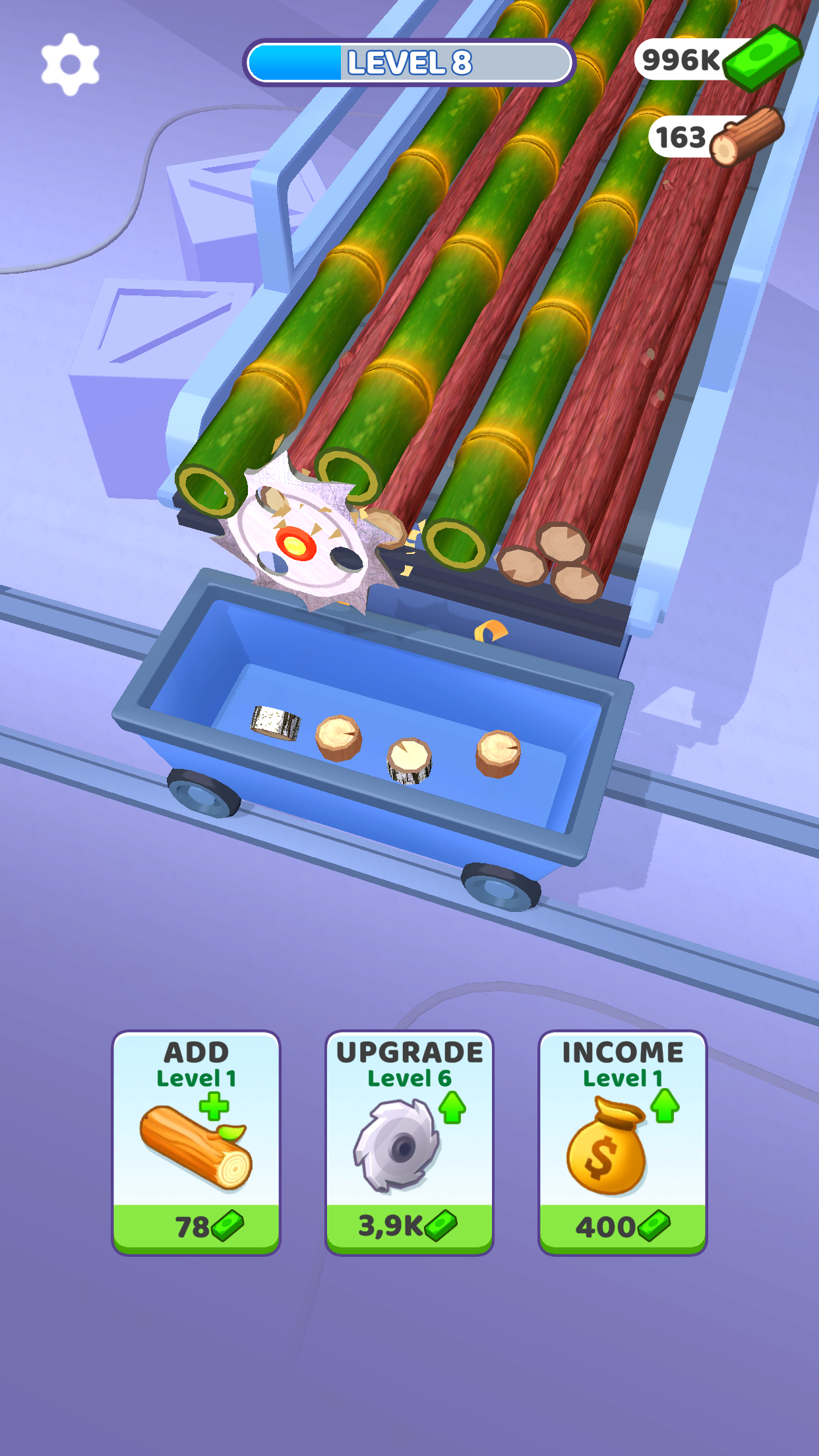 Idle Cutter: Wood Slice Game Screenshot