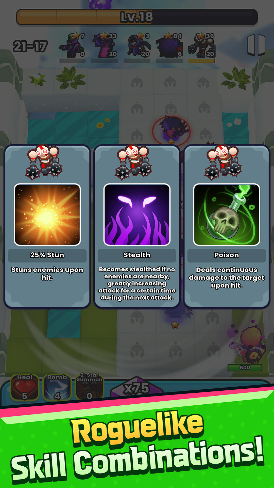 Monstars Evolution Defense TD Game Screenshot