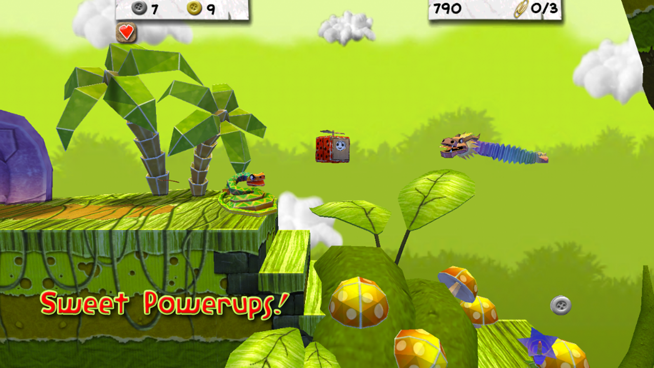 Paper Monsters 3d platformer Game Screenshot