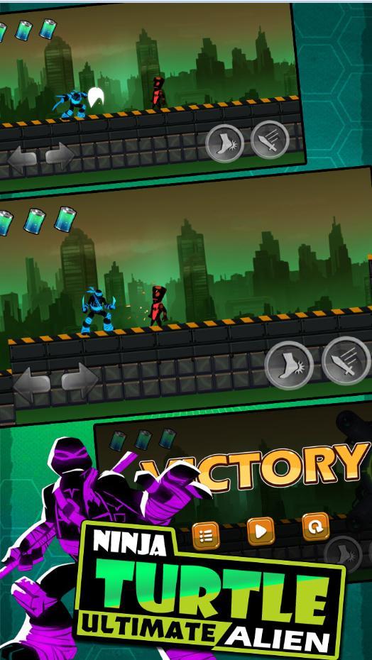 Shadow Turtles Ninja vs Alien 게임 스크린 샷