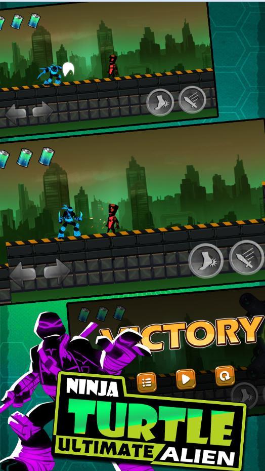 Shadow Turtles Ninja vs Alien Game Screenshot
