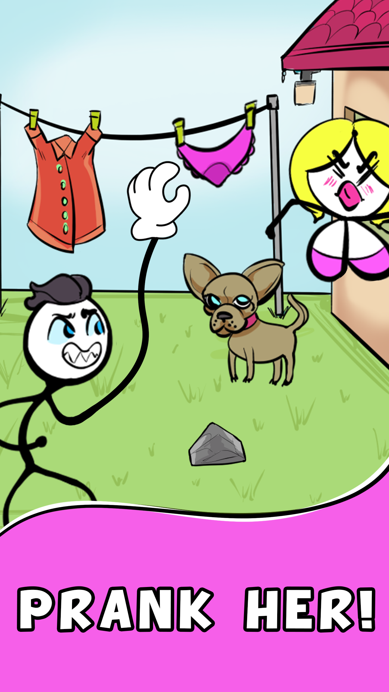 Stickman Troll- Thief Puzzle Game Screenshot