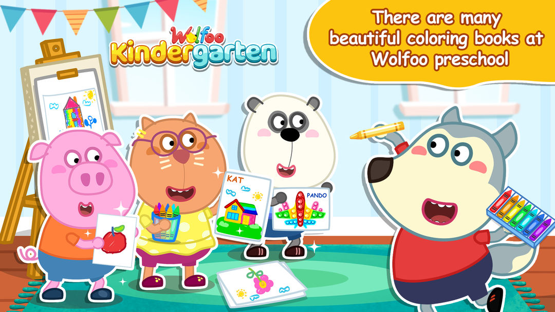 Screenshot of Wolfoo Kindergarten, Alphabet