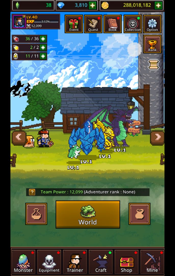 Screenshot of Grow Pixelmon Masters : World