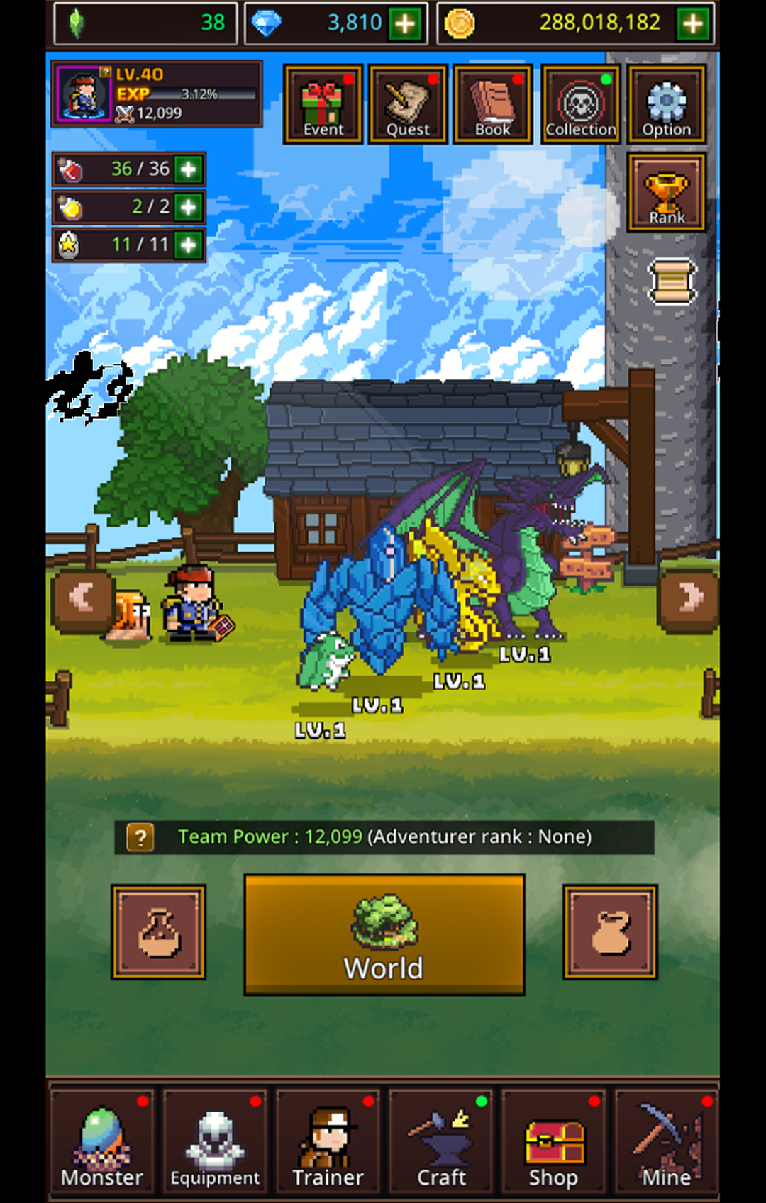 Grow Pixelmon Masters : World Game Screenshot