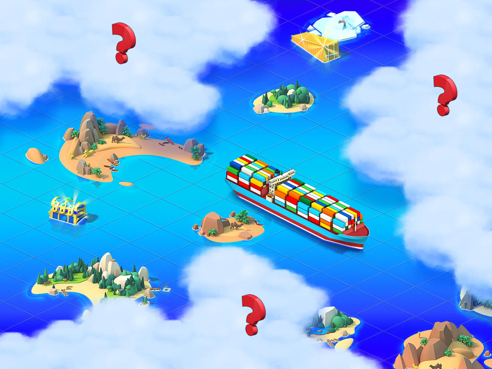 Sea Port: สร้าง Town & Ship Cargo ในซิม Strategy ภาพหน้าจอเกม