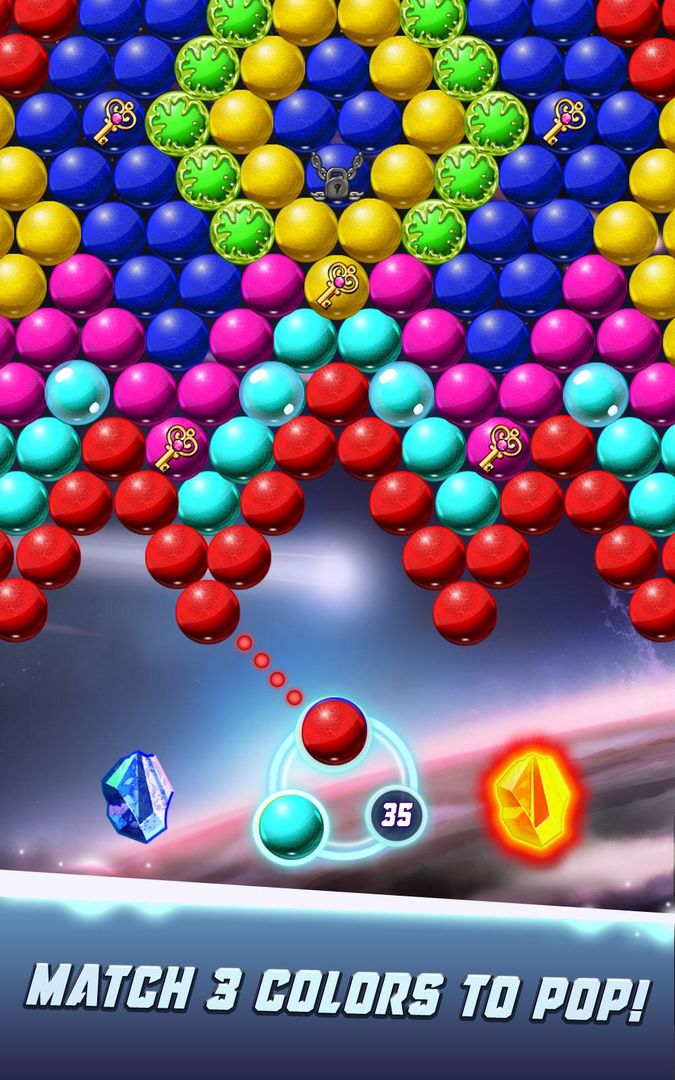 Bubble Shooter Galaxy Explore screenshot game