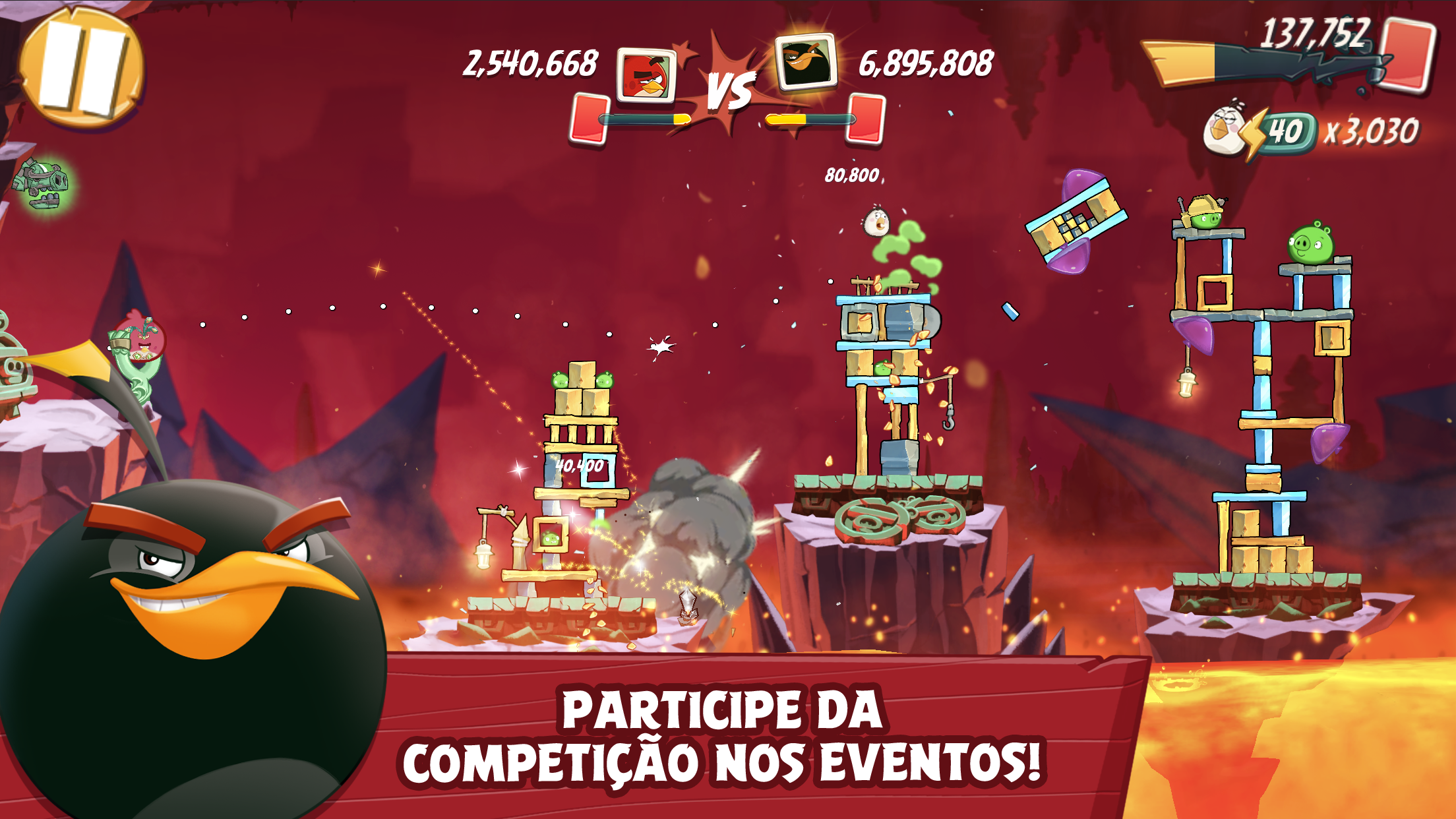 Captura de Tela do Jogo Angry Birds 2