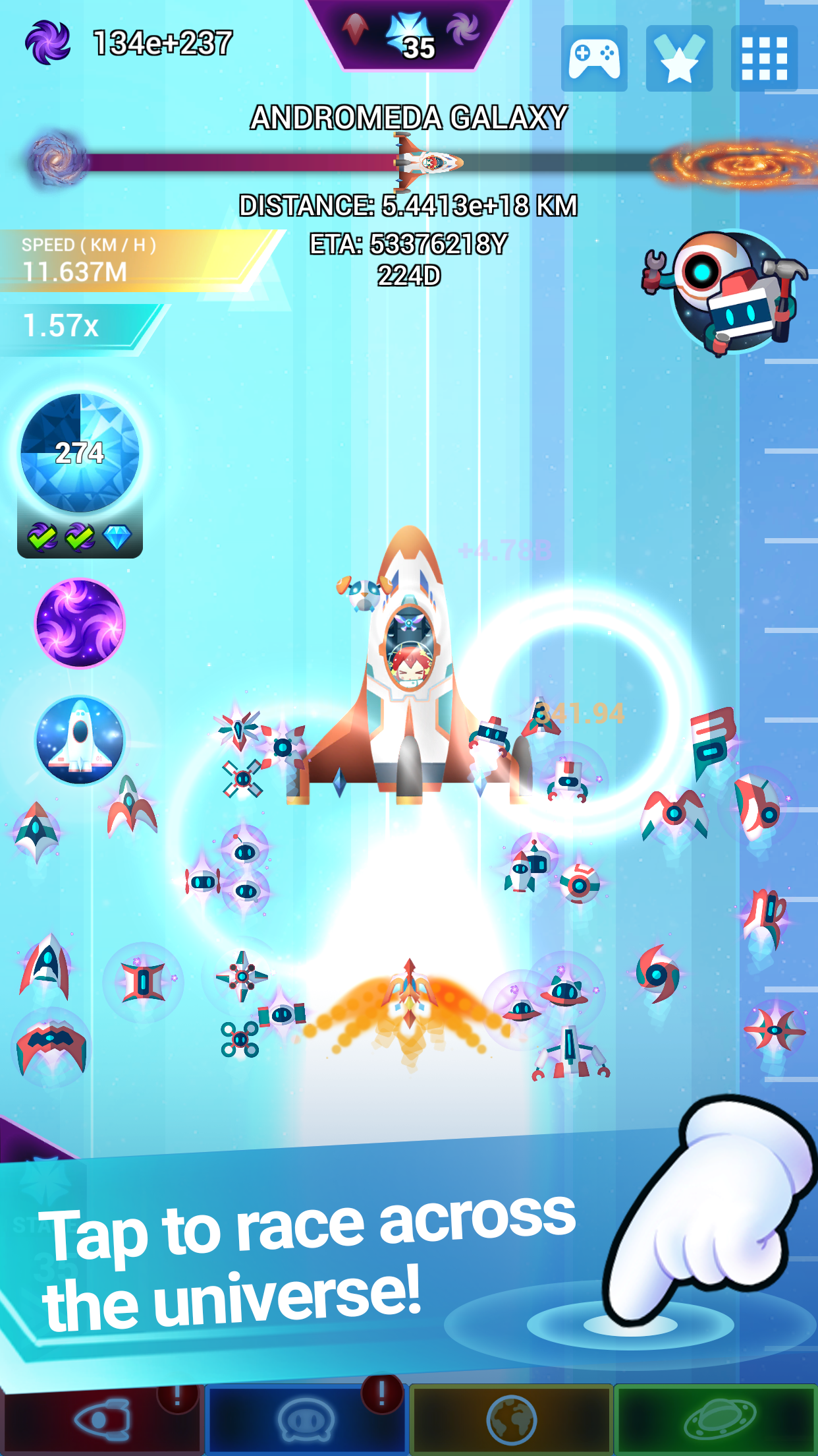 Screenshot 1 of Star Tap - Idle Space Clicker 