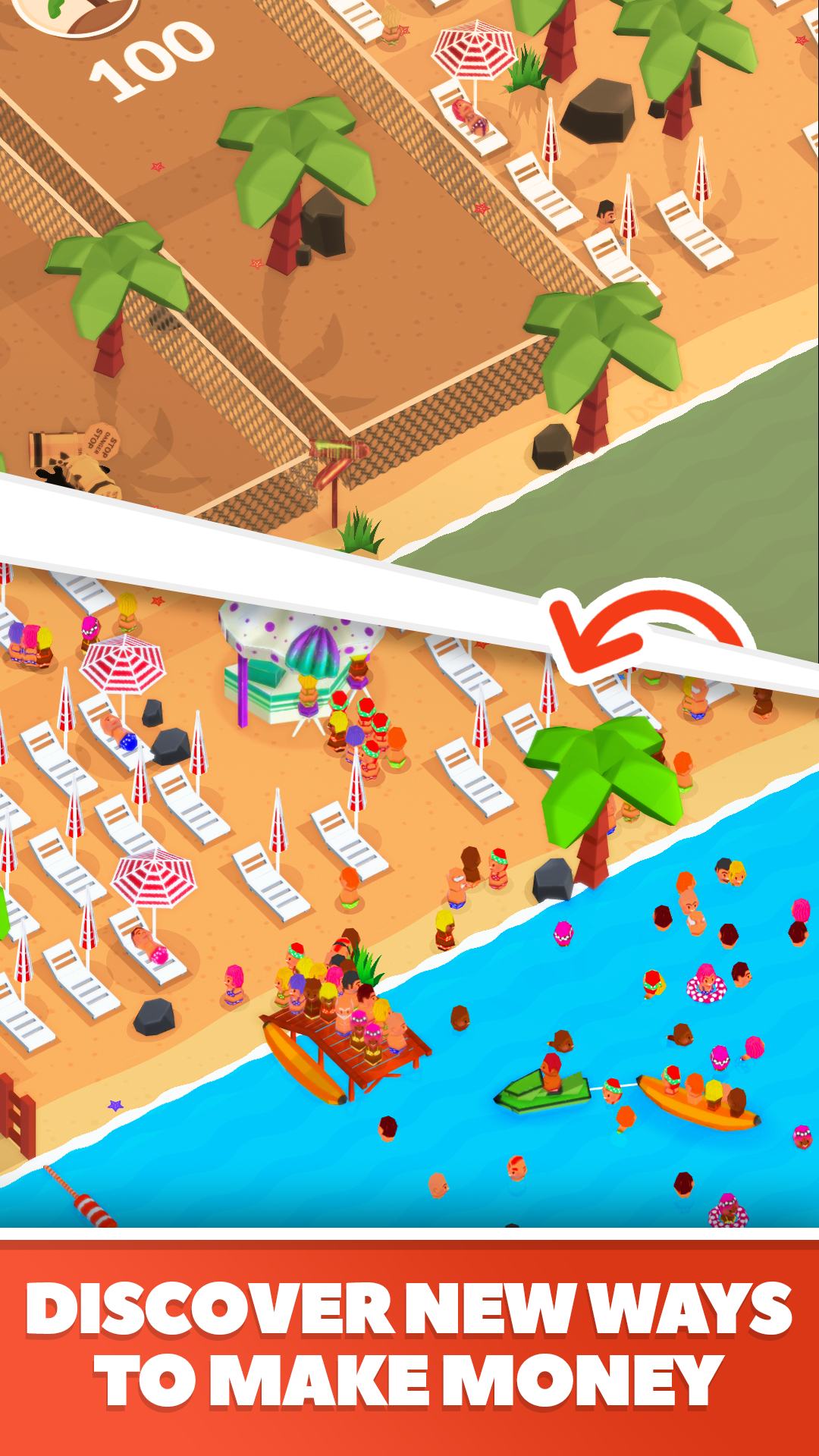 Screenshot 1 of Beach Club Tycoon : Idle Game 1.1.8
