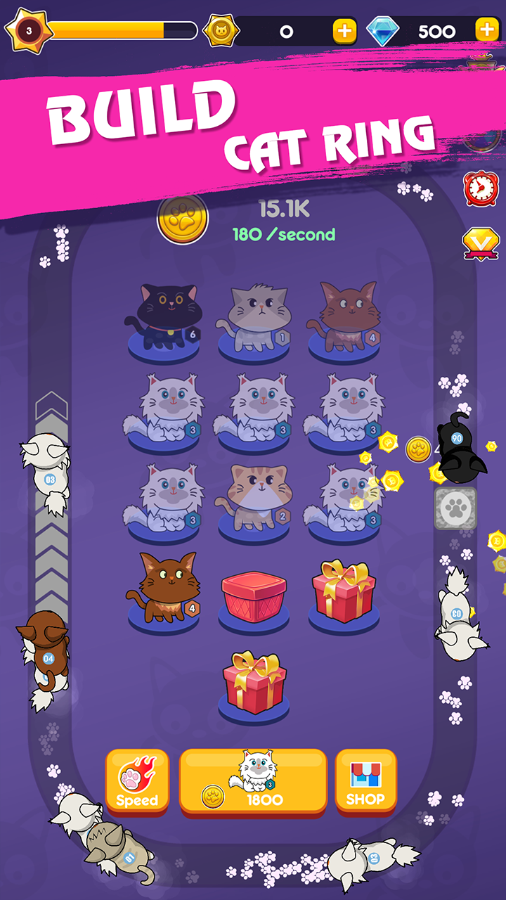 Screenshot of Merge Kitty – Cat Collect & Idle Coin Maker