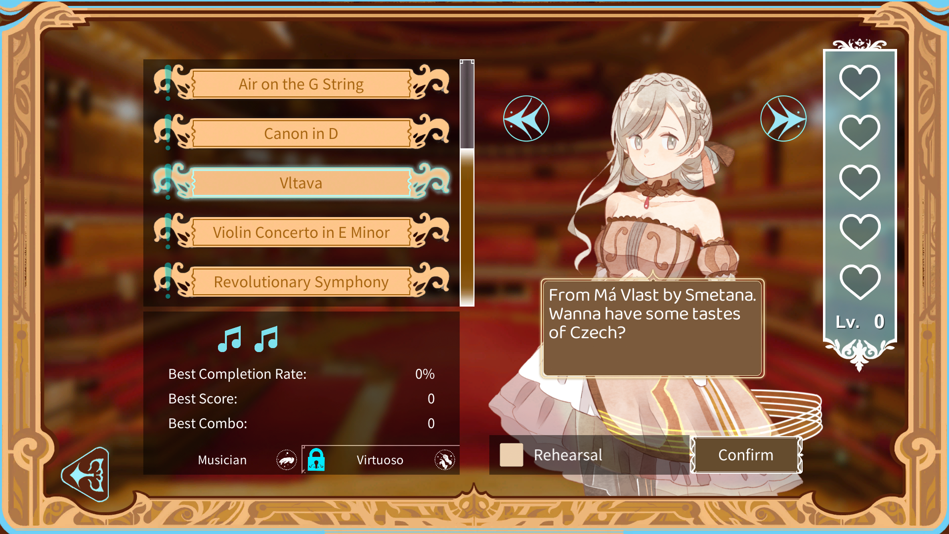Concerto on White Game Screenshot