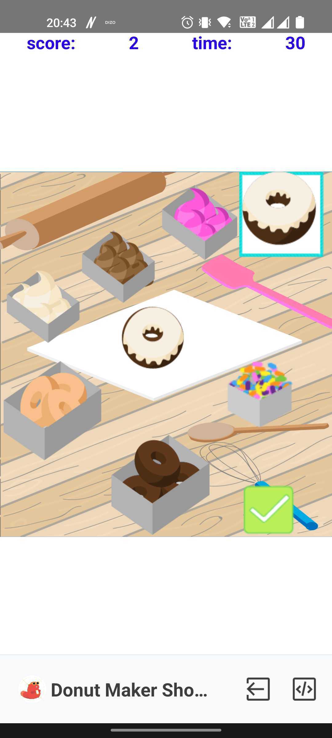 Cuplikan Layar Game Donut Maker Shop