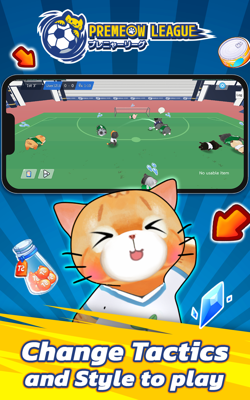 Screenshot of Premeow League Cat Football