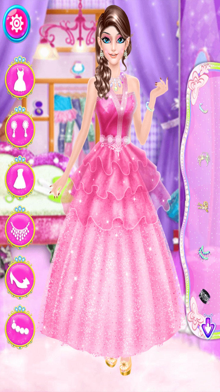 Pink Princess Makeover Salon Game Screenshot
