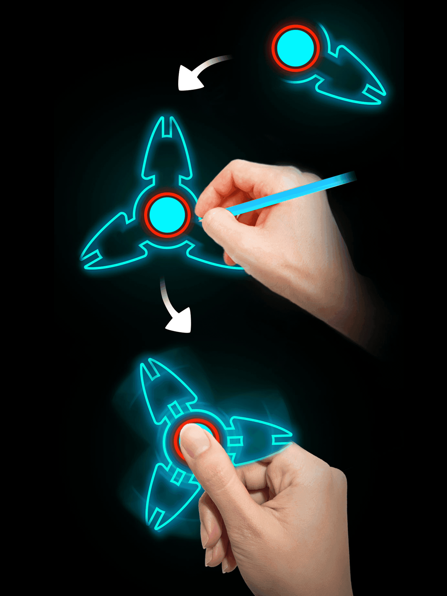 Draw Finger Spinner Game Screenshot