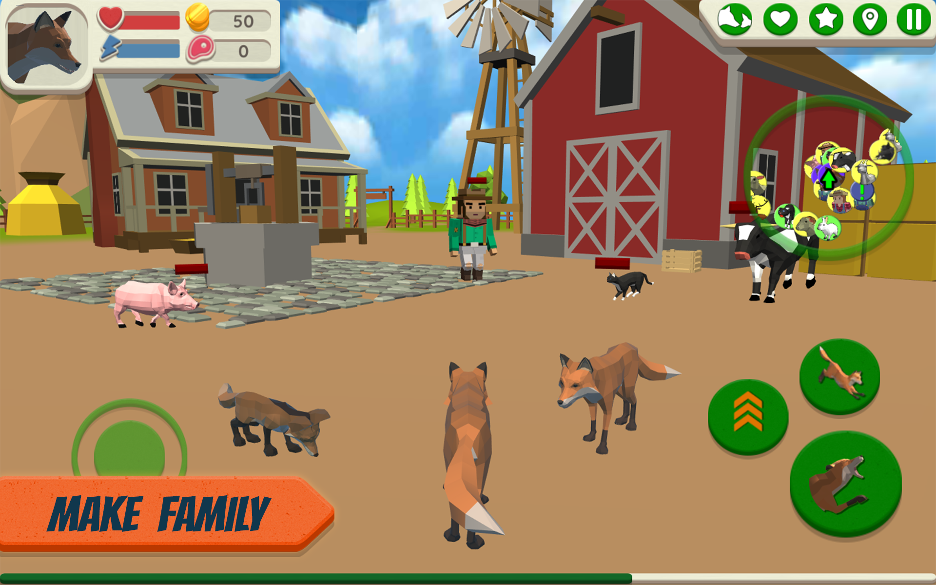 Fox Family - Animal Simulator Game Screenshot