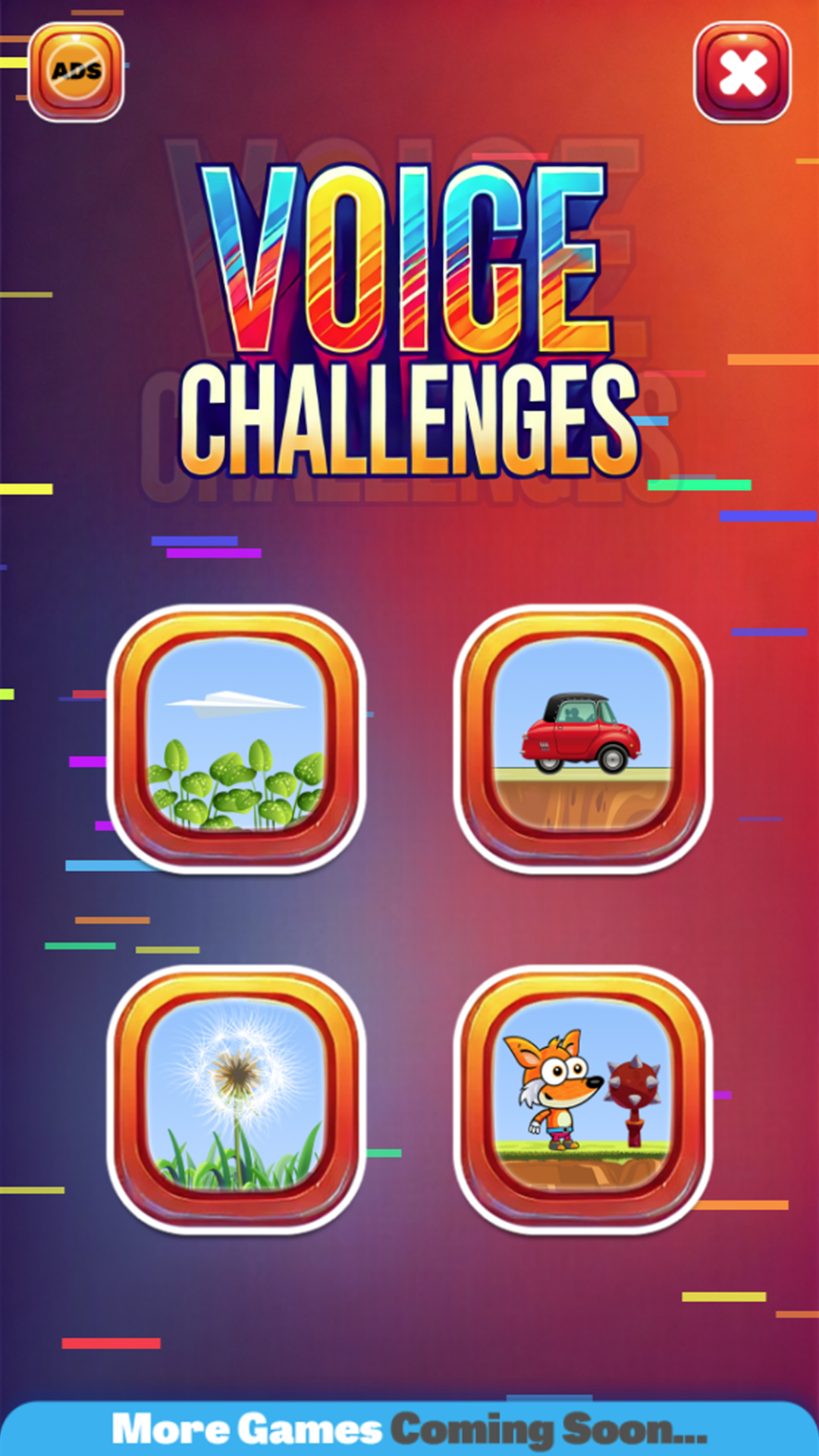 Voice Challenges Game Screenshot