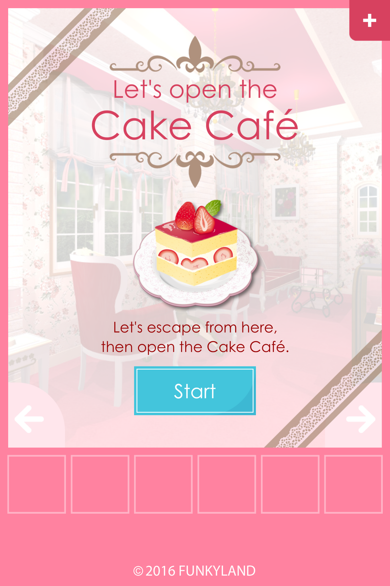 Escape the Cake Café Game Screenshot