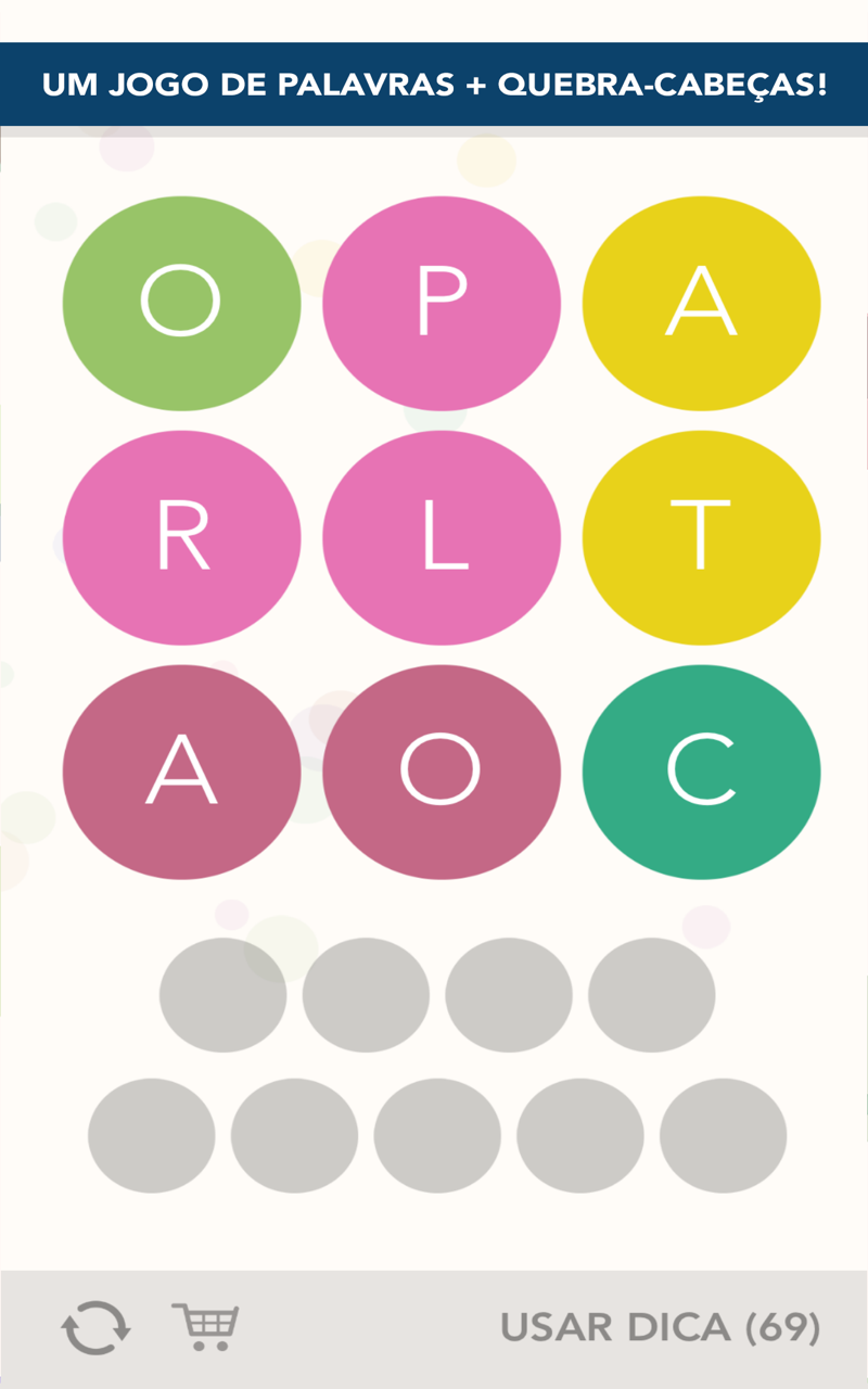 Captura de Tela do Jogo WordBubbles