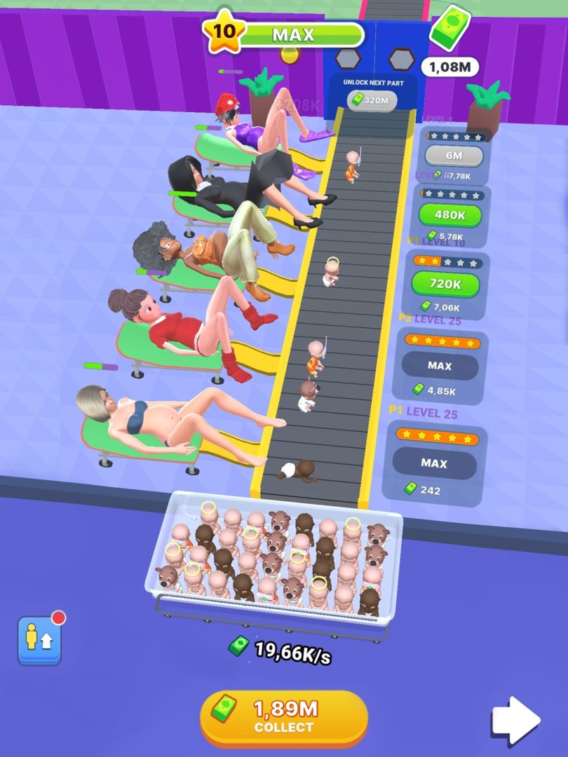 Screenshot of Delivery Room: Idle factory