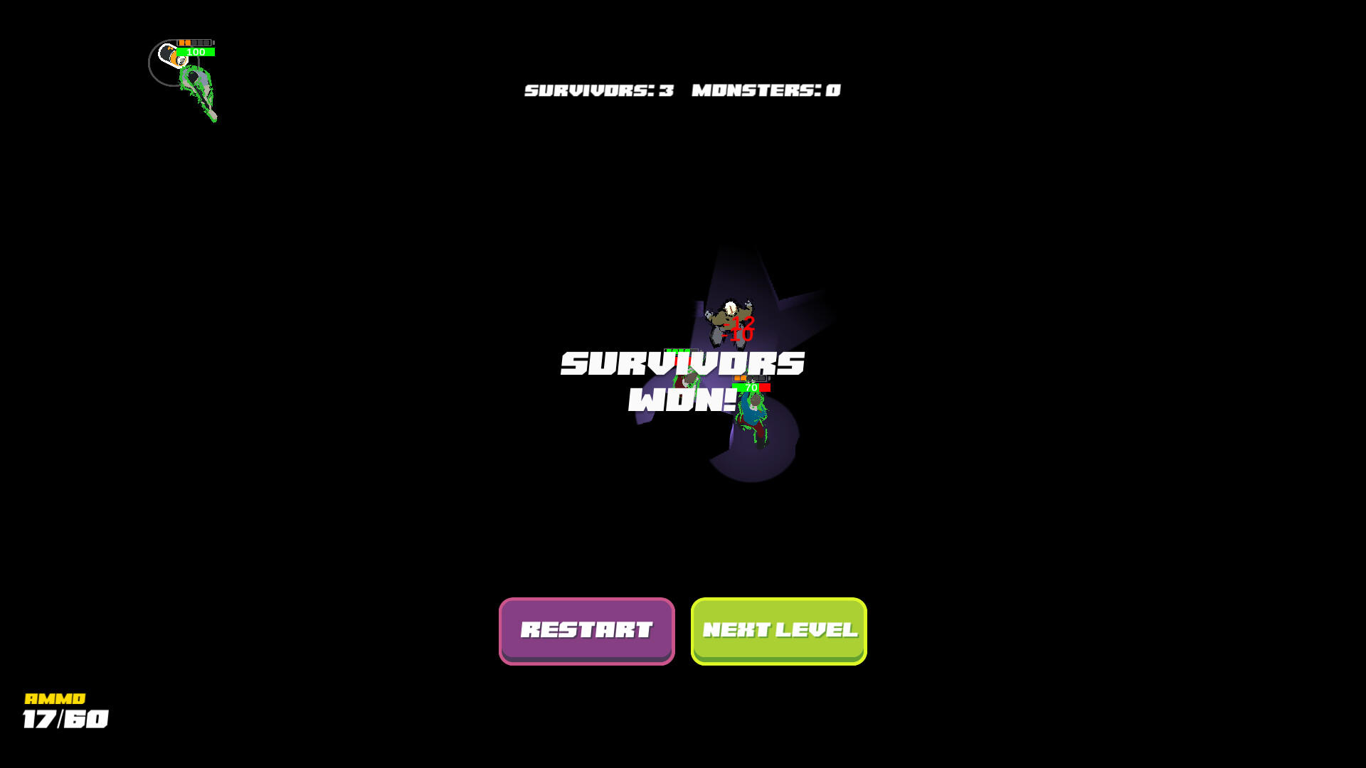 Humans vs Monsters screenshot game