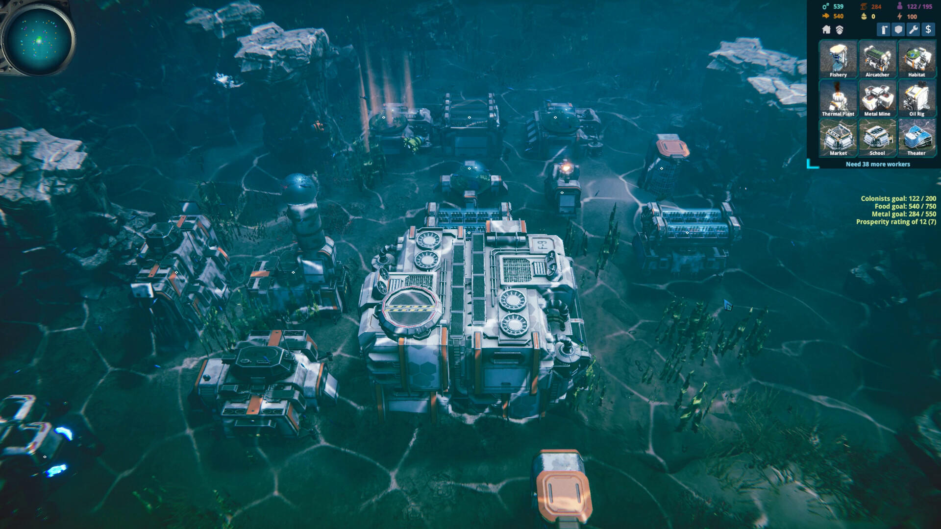 Screenshot of Seabed Settlers