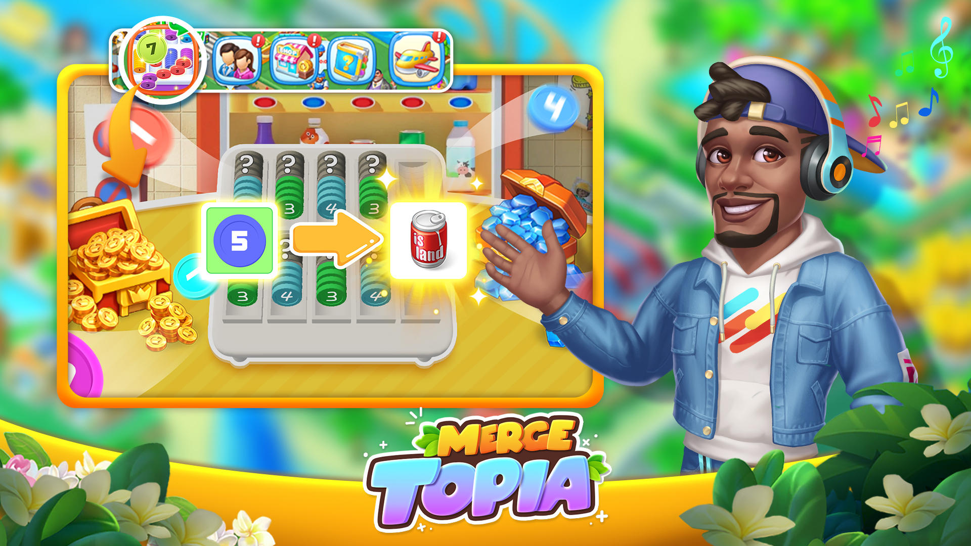 Merge Topia-Hotel Tycoon screenshot game