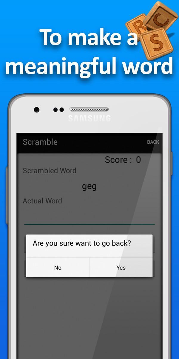 Scramble Game Screenshot
