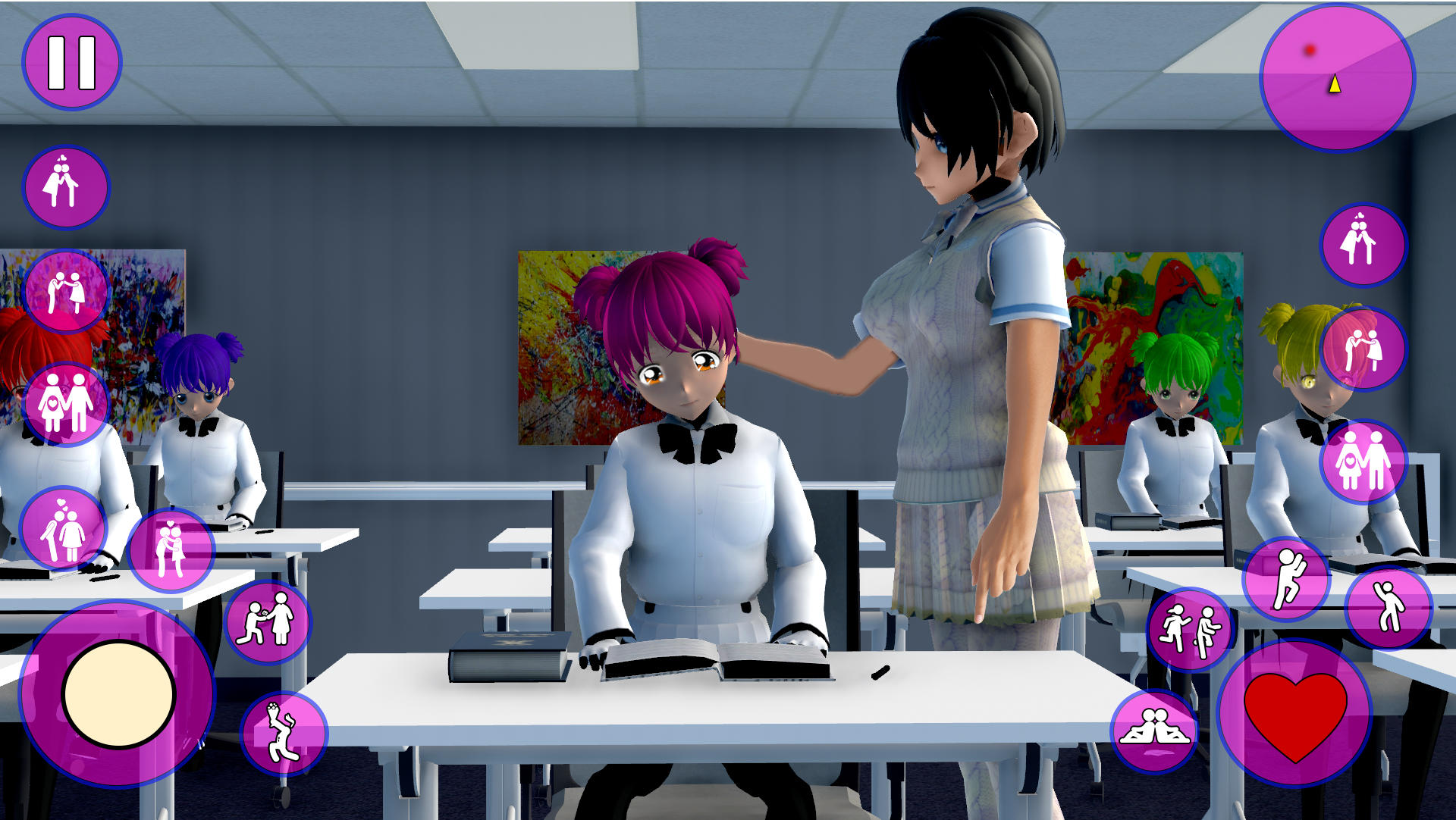 Anime School Girl 3D Girl Game Game Screenshot