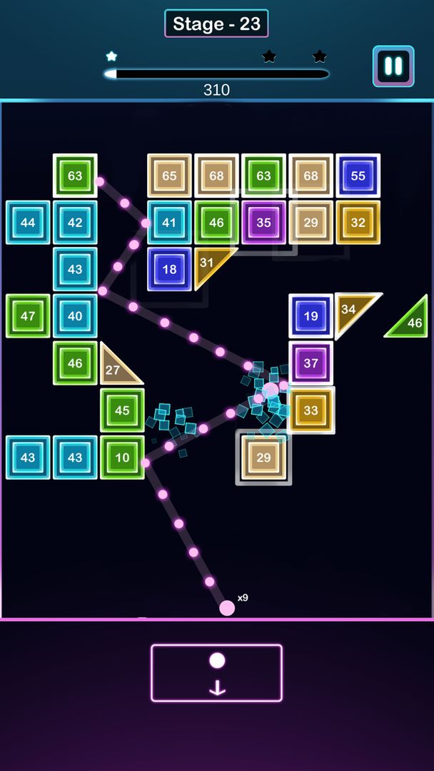 Screenshot of Balls Bounce Brick Breaker Quest: Puzzle Challenge