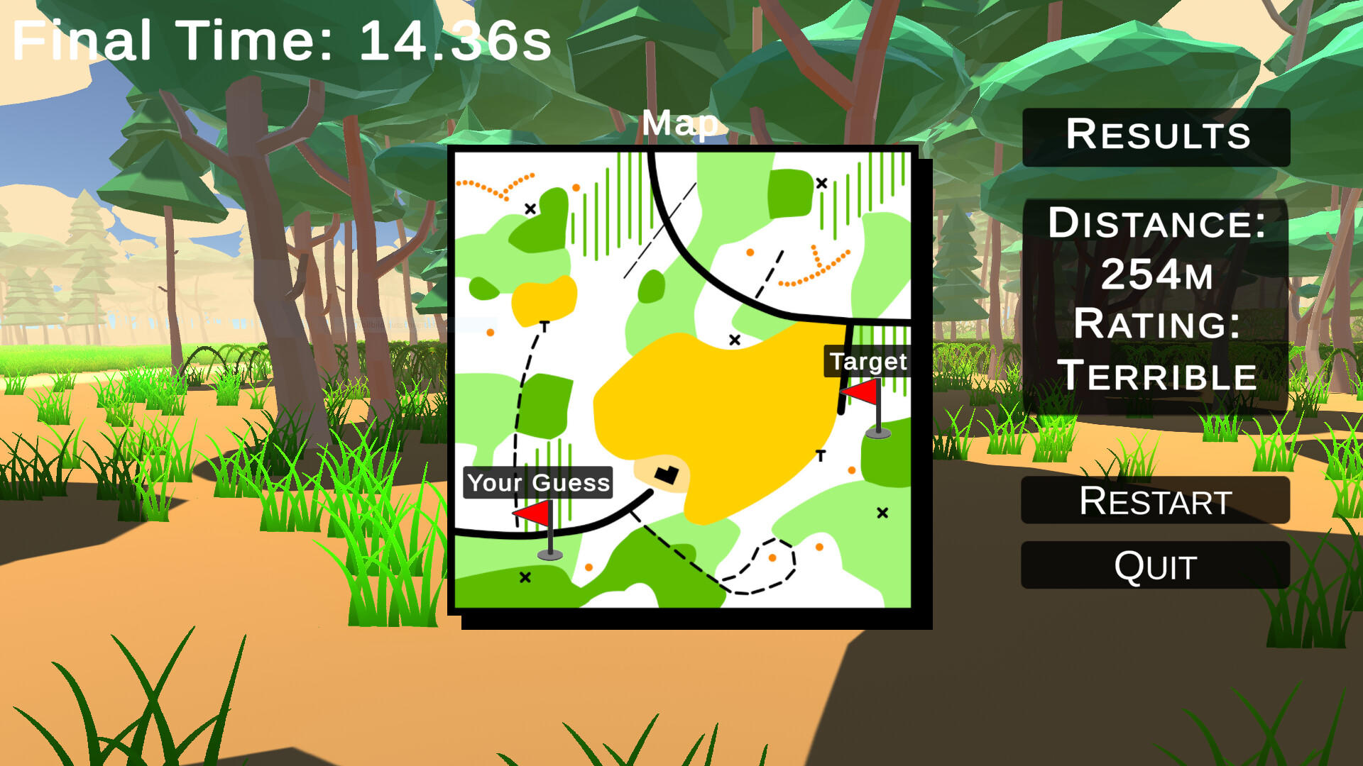 Screenshot of Orienteering Simulator