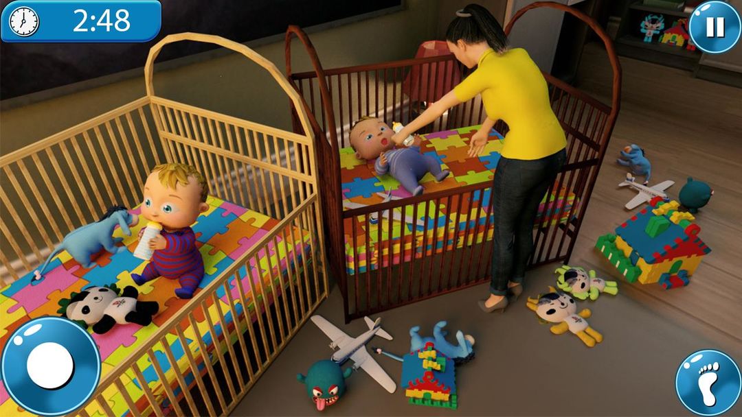 Screenshot of Real Mother Simulator: New Born Twin Baby Games 3D