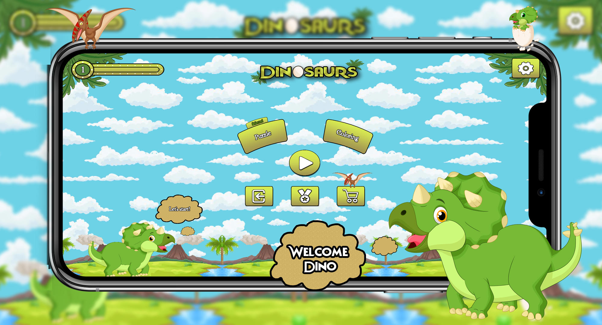 Captura de Tela do Jogo Dinosaur Puzzle