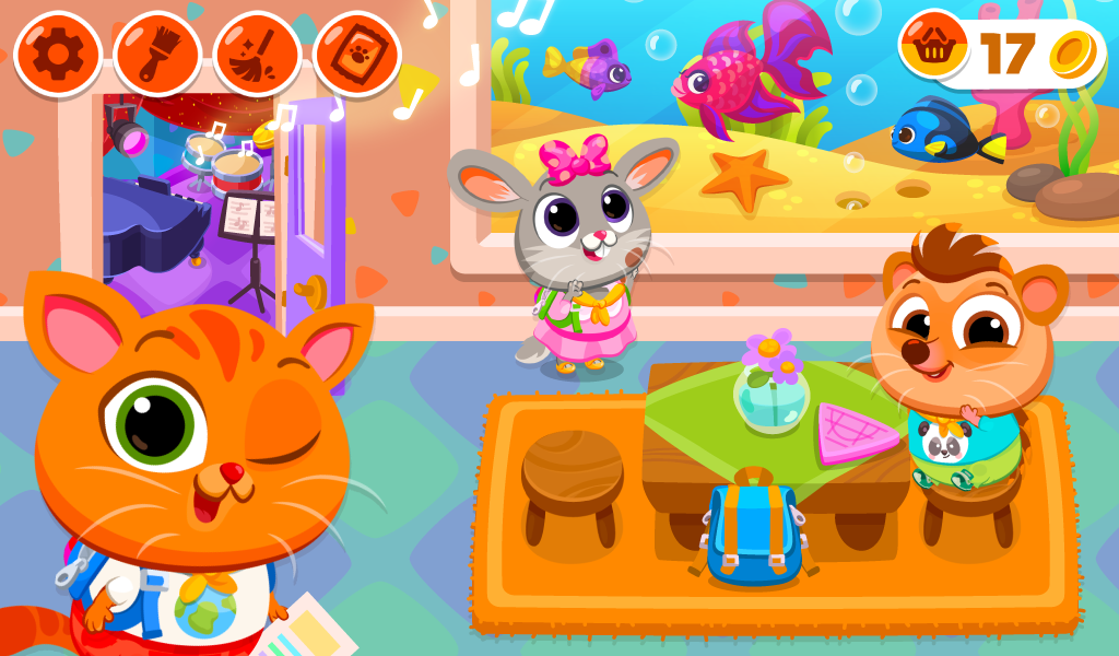 Bubbu School–สัตว์น่ารักของฉัน ภาพหน้าจอเกม
