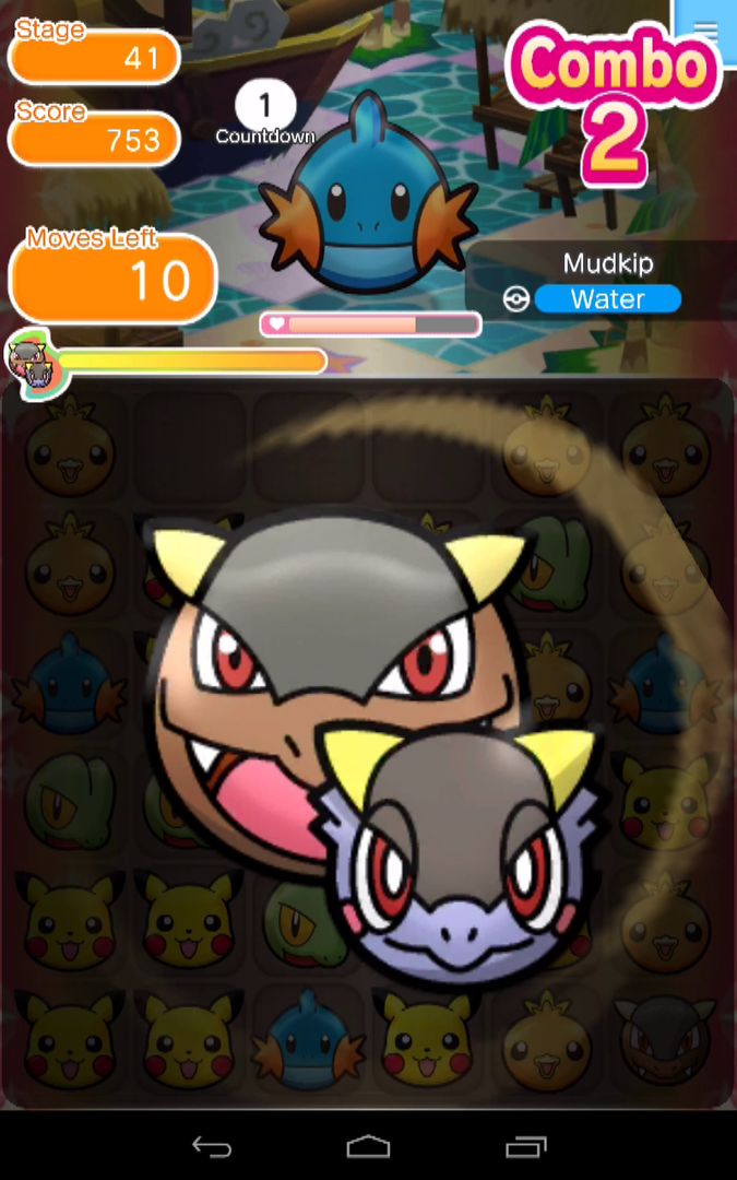 Screenshot of Pokémon Shuffle Mobile