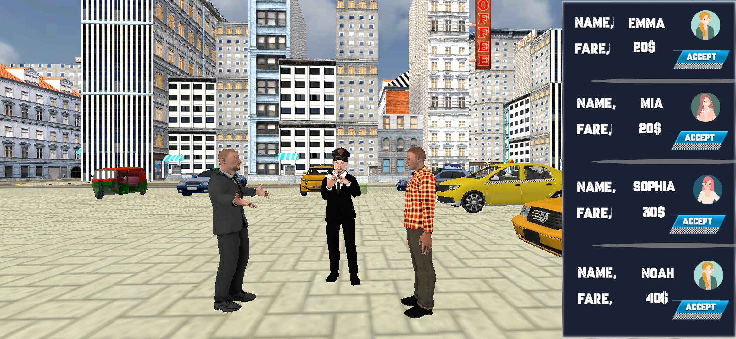 Real Taxi Simulator Taxi Games Game Screenshot