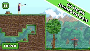 Pixel Disc Golf Game Screenshot