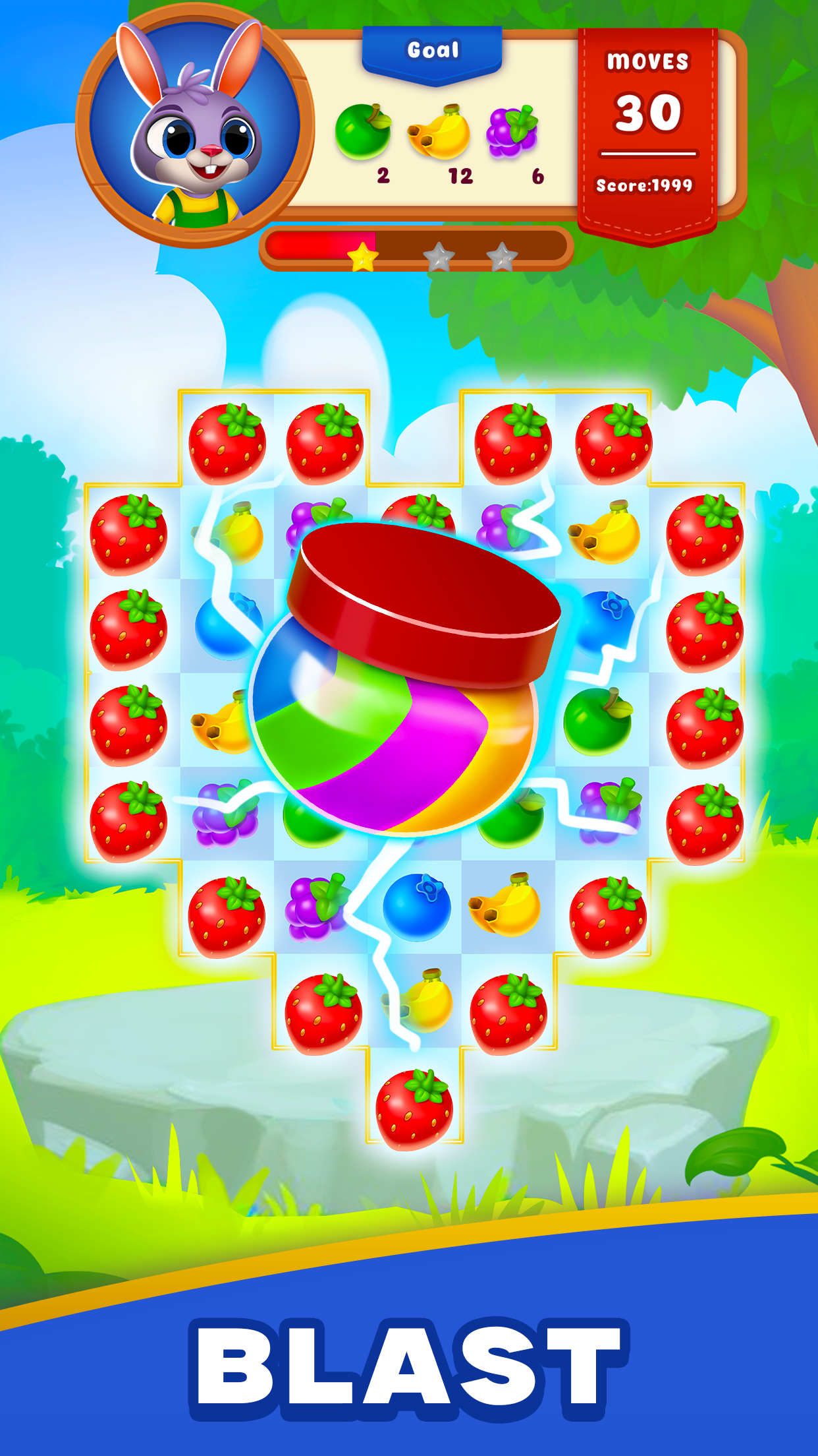 Bunny's Farm: Zen Match Master Game Screenshot