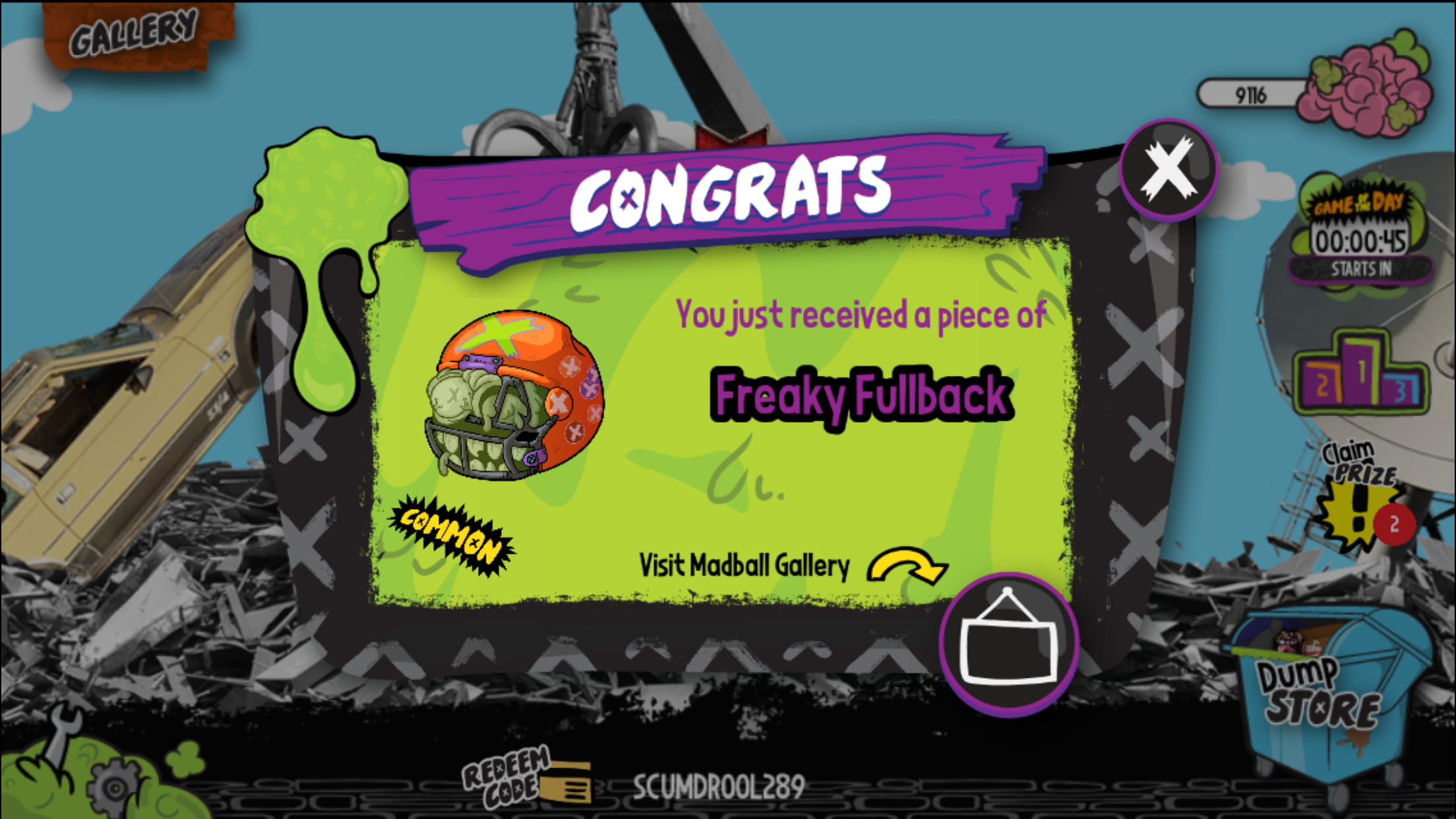 Madballs Arcade Game Screenshot