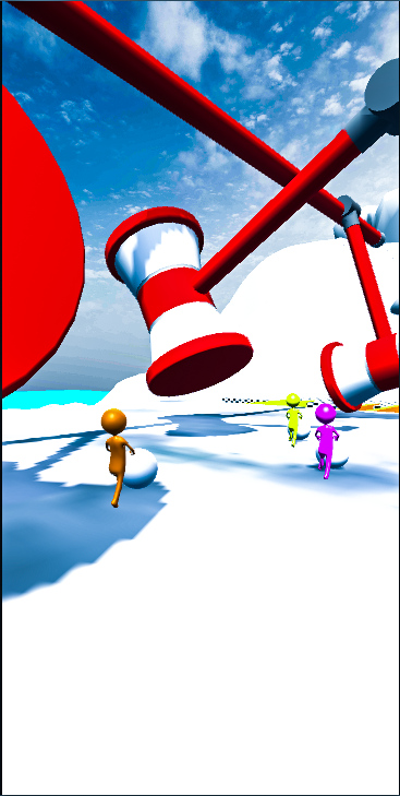 Snow Ball Race 3D Strike Game Game Screenshot