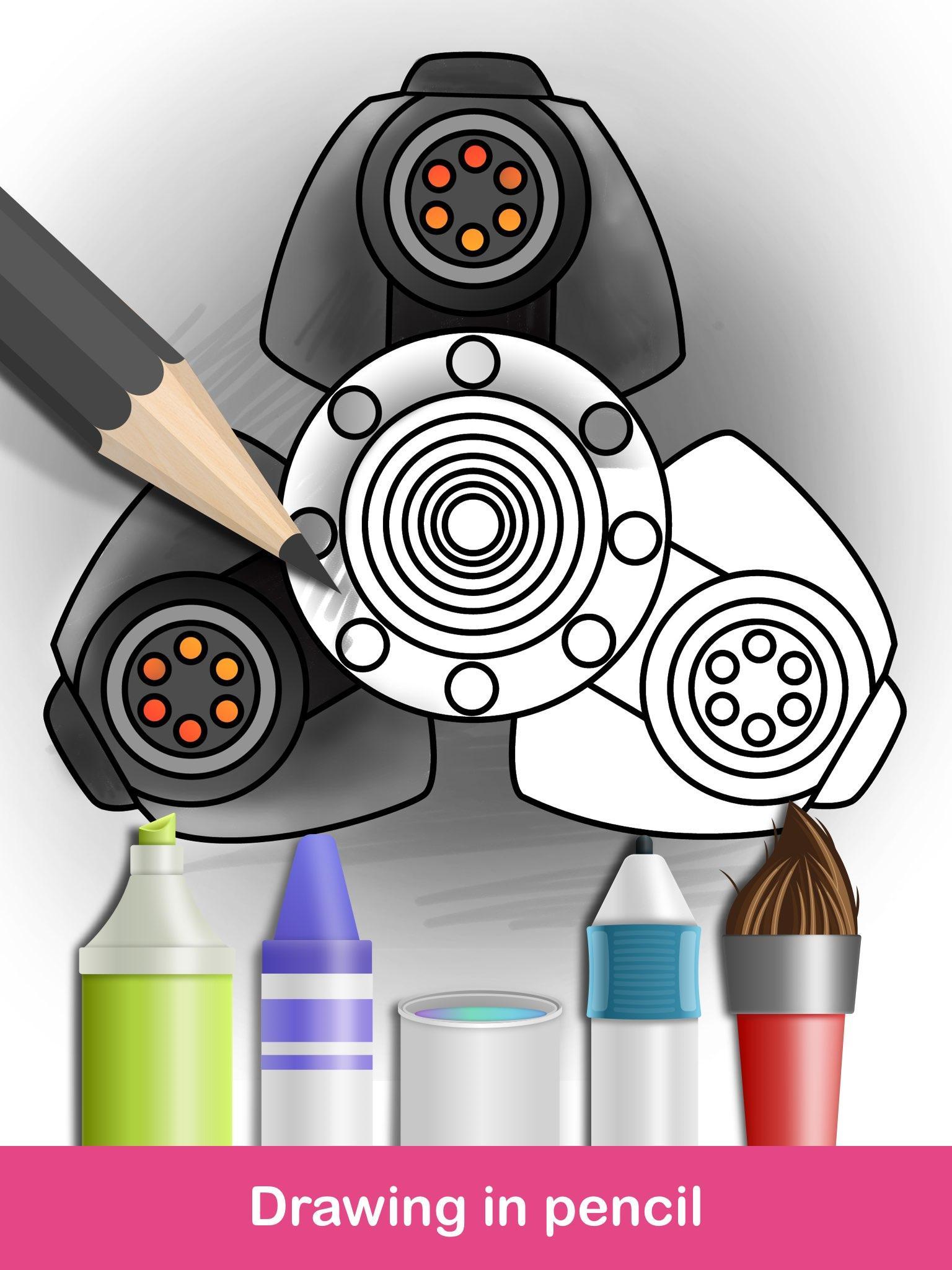 Fidget Spinner Coloring Books Game Screenshot