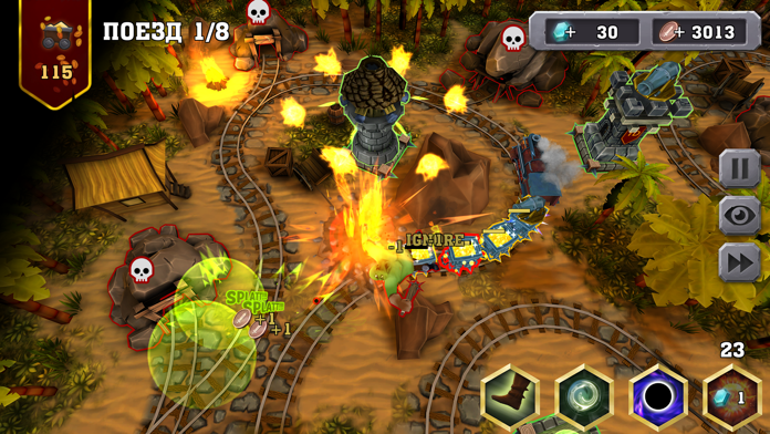 Скриншот игры Train Tower Defense