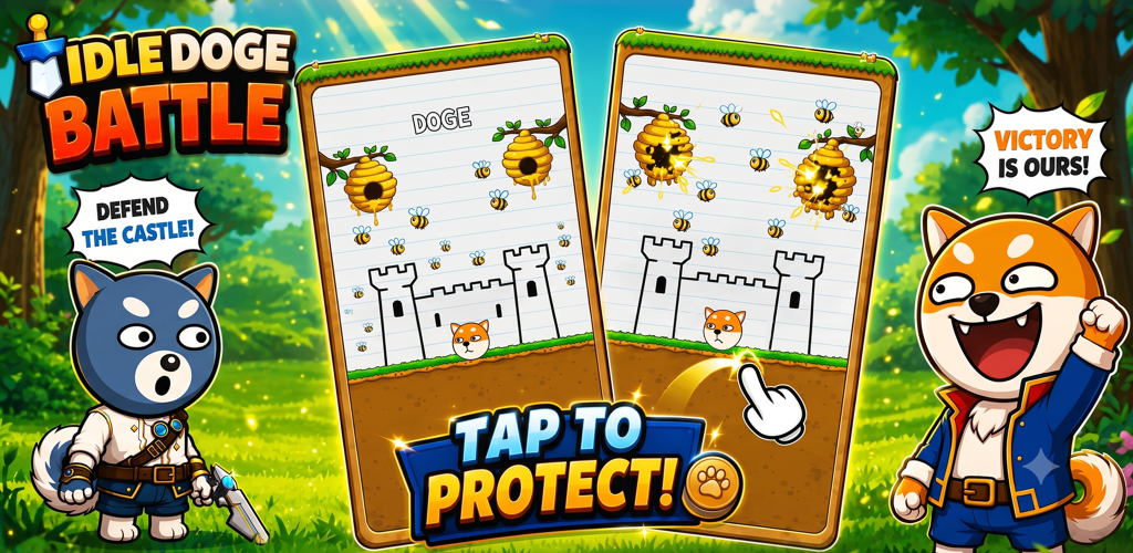 Banner of Idle Doge Battle 