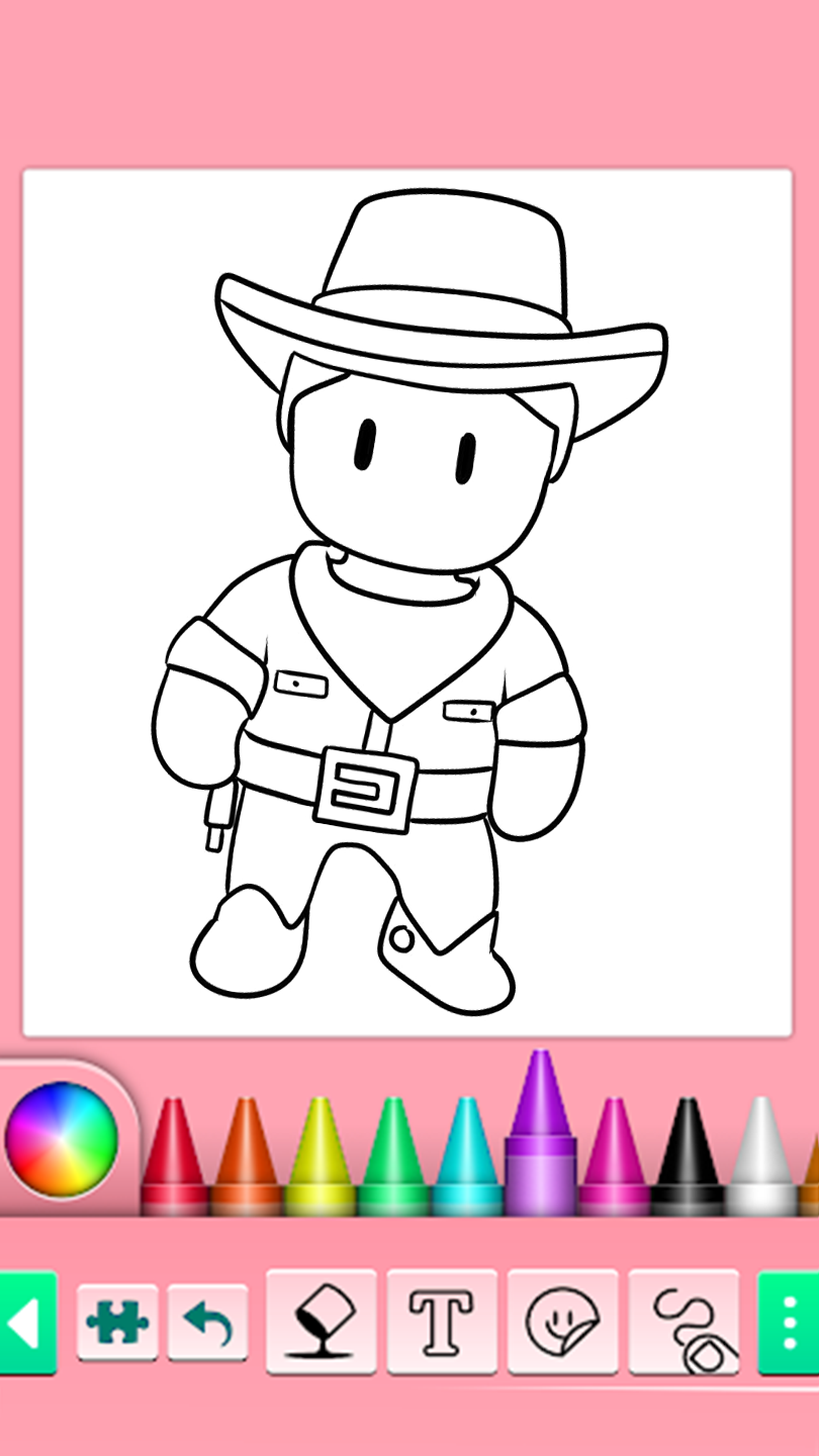 Stumble Guys Coloring Page Game Screenshot