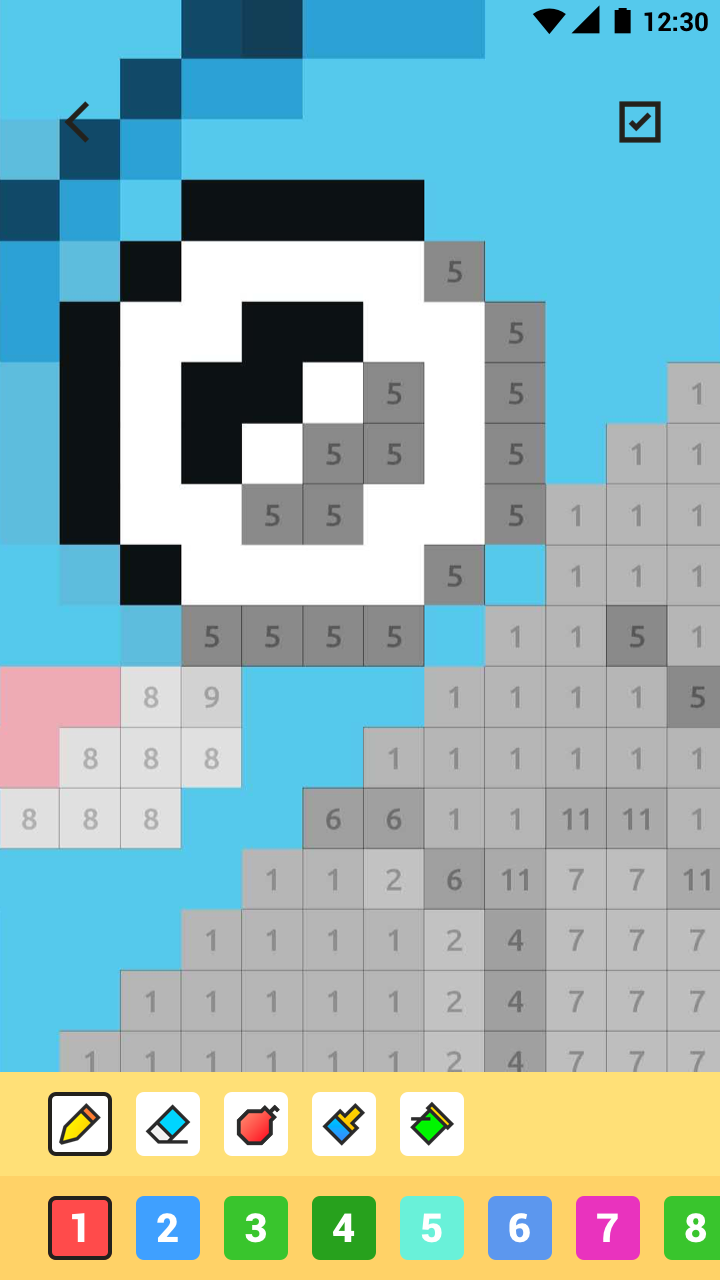 Screenshot of Number Paint